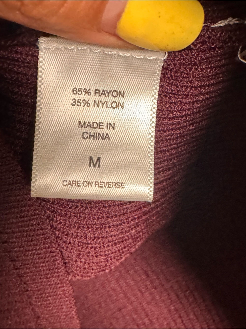 Women’s Off-the-Shoulder Ribbed Sweater Top - Wine - Picture 4 of 6
